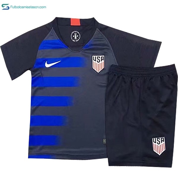 Camiseta Estados Unidos 2ª Niños 2018 Azul